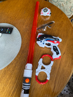 Набор оружия KAIYUDA бластер, меч, очки, наручники, запускалка с 4 дисками, со светом и звуком, красный, с 4 дисками , 3+, сиреневый , 206880 #5, Алена Н.