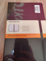 Блокнот в линейку Moleskine CLASSIC Large, А5, сшитый, твердая обложка, 240 л, черный #36, Лариса Ж.