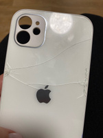 Чехол стеклянный для iPhone 11 с защитой для камеры, белый глянцевый #145, Елена К.
