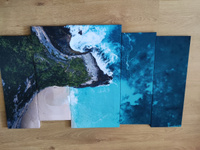 Модульная картина "Море" для интерьера на стену 130х70см, Картина на холсте из 5 частей, Фотопанно #6, Алекс Н.