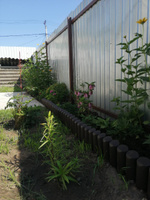 Бордюр гибкий 2,5м декоративный садовый "Лесок" коричневый, ограждение для сада, цветника и грядок #3, Наталия Б.