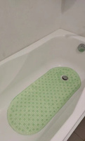 Коврик противоскользящий для ванной, резиновый, большой, на присосках ПВХ 88х38см. #2, Ксения С.