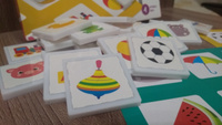 Детское развивающее лото "Для малышей", игровой набор из 24 пластиковых фишек + 4 игровых поля-карточки #4, Наталья С.