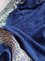 Вышневолоцкий текстиль Полотенце банное, Хлопок, 50x90 см, темно-синий #124, Мария Ф.