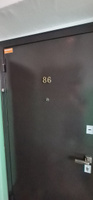 Цифра на входную дверь квартиры, № 6, дверной номер, 55x35 мм, золото, пластик #36, Свидерский Никита