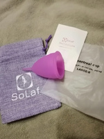 Менструальная чаша, размер L, фиолетовая / силиконовая капа / набор с мешочком для хранения #8, Юлия О.