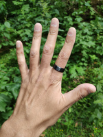 Кольцо черное унисекс, ширина 8 мм, размер 20 #31, Роман В.
