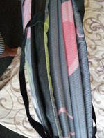 Пляжный коврик для гальки складной на молнии 155x(55+55)x1,0 см, 6 сложений, Фламинго / Коврик-сумка для пикника #1, Орлова Н.