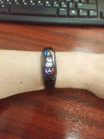 Миланская петля для фитнес браслета Xiaomi Mi Band 5 и 6 / Металлический браслет для умных смарт часов / Сменный ремешок для трекера на магнитной застежке / 20 см, Черный #19, Дмитрий М.