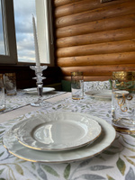 Набор тарелок десертных закусочных 19 см на 6 персон Бернадотт Отводка золото, фарфор, мелкие белые, Bernadotte Чехия, 6 шт набор посуды #1, Ани М.