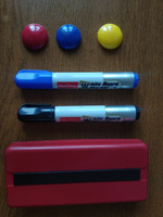 Магнитный Стиратель для маркерной доски, губка с набором маркеров и комплектом магнитов #39, Андрей М.