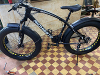 Крылья для велосипеда 26 х4" Фэтбайк (FATBIKE) с направляющими, пластиковые велосипедные, комплект с "усами" #73, Вячеслав К.