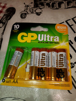 Батарейки пальчиковые GP Ultra 15А (LR06) АА 1,5V щелочные (алкалиновые), 6 шт #177, Хисматуллина Аделия Наильевна