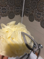 Мочалка губка сетка для тела 12х12х12 см ELCASA Желтая, детская, массажная для ванной душа бани, для женщин подарок #45, Матвей К.