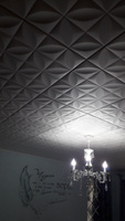 Белая, экструдированная потолочная плитка из пенопласта, на потолок, С2004, 10 кв.м., 40 шт #2, Наталья П.