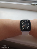 Cиликоновый ремешок для Apple Watch 42 44 45 49 мм, размер S/M, series 1-8 (для эпл вотч), белый, Bandside #108, Ирина Л.