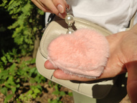 Брелок на ключи Брелок для сумки "розовое сердце с жемчужинами" на карабине #18, Роман В.