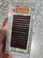 Lash&Go Коричневые ресницы микс 0,10/C/7-14 mm "Латте" (16 линий) / Лэш энд Гоу #35, Алия Б.