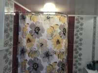Штора для ванной комнаты тканевая на люверсах "Цветы" размер 240х200см.(высота 240см х ширина 200см ) #35, Юрий Т.