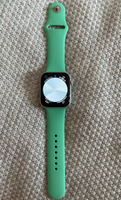 Силиконовый ремешок для умных часов Apple Watch series 1-8 и Эпл Вотч SE Ultra 42-44-45-49 mm / Спортивный ремешок браслет для смарт часов Эппл Вотч (Watch Sport Band), Мятный #50, Виктория Д.