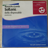 Контактные линзы Bausch + Lomb, Soflens daily disposable, однодневные, -2.75 / 14,2 / 8.6, 90 шт. #31, Наталья