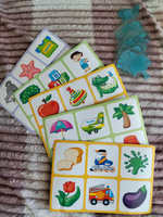 Детское пластиковое лото "Силуэты", настольная развивающая игра-головоломка для детей, 36 прозрачных карточек + 6 полей #5, Ольга Б.