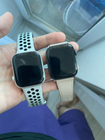 Гидрогелевая пленка для часов Apple Watch Series 7, 8, 9 (45mm) / Глянцевая защитная пленка с эффектом самовосстановления на смарт-часы Эпл Вотч 7, 8, 9 (45мм) / Комплект 3 шт. #27, Никита Г.