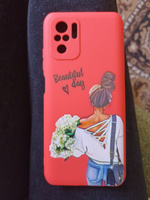Чехол силиконовый с рисунком девушка с цветами на Redmi Note 10 / 10s / Poco M5s для Редми Нот 10s / Поко М5s #67, Гульчачак Ш.