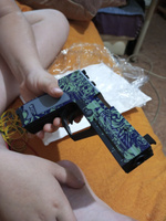Деревянный игрушечный пистолет с глушителем USP Sticker bombing #3, Наталья С.