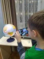 Globen Интерактивный глобус Земли физико-политический рельефный с LED-подсветкой, диаметр 25 см. + VR очки #52, Юлия А.