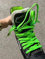 Шнурки для коньков WH хоккейные с пропиткой, 274 см, зеленые #2, Екатерина К.