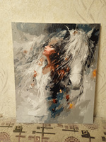 Картина по номерам Hobruk "Единение", на холсте на подрамнике 40х50, раскраска по номерам, девушка / люди #4, светлана 