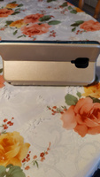 Чехол-книжка на Xiaomi Redmi Note 9s, Note 9 Pro, Сяоми Редми Ноут 9с, Ноут 9 Про с принтом "Море подсолнухов" золотой #8, Юлия К.