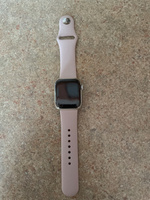 Силиконовый ремешок для умных часов Apple Watch series 1-8 и Эпл Вотч SE 38-40-41 mm / Спортивный ремешок браслет для смарт часов Эппл Вотч (Watch Sport Band), Песочно-Розовый #56, Марина Р.