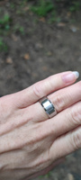 Кольцо широкое, унисекс, цвет серебро, ширина 8 мм, размер 16,5 #28, Елена П.
