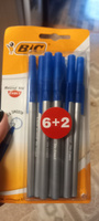 Ручка шариковая синяя, толщина линии 0,7 мм, BIC Round Stic Exact набор 8 шт #79, Екатерина П.