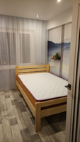 Двуспальная кровать деревянная 120х190см АМЕЛИЯ-1, массив сосны, БЕЗ ПОКРАСКИ #54, Оксана И.