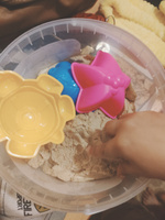 Песок для лепки и моделирования кинетический детский Brauberg Kids, песочный, 1500 г, 3 формочки, ведерко #119, Ирина Е.