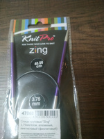 Спицы KnitPro Zing 40 см, 3.75 мм, круговые укороченные с несъемной леской + Булавки #25, Наталья К.