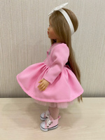 Платье розовое с короной + бантик ( без обуви) для куклы паола рейна 32 см (Paola Reina) #114, Анна С.