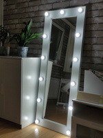 Гримерное зеркало 60 см х 160 см, белый, 13 ламп/ косметическое зеркало #5, Ариадна К.