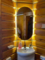Зеркало для ванной Kapsula 80*40 овальное "парящее" с нейтральной LED-подсветкой #6, Татьяна И.