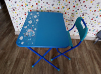 Складной столик с алфавитом и стульчик для детей от 3 до 7 лет. Размер стола 450x600x580 мм, стульчика 260x290x560 мм #4, Анна
