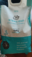 Наполнитель Organic Team Tofu Sterilized для кошачьего туалета из тофу, комкующийся, растительный, с пробиотиками для смягчения контакта с наполнителем, смываемый,6 л. #113, Виктор С.