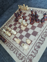 Шахматы шашки нарды карты Набор игр 4 в 1 доска деревянная 40 см #8, Татьяна Ш.