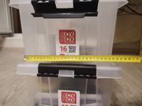 Система хранения вещей RoxBox 16 л, ящик, органайзер , коробка , прозрачный, 19x30x41.5 см, 1 шт #40, Юлия А.