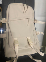 Рюкзак бежевый / молочный / рюкзак мужской / рюкзак женский / рюкзак унисекс / рюкзак школьный / городской / туристический / спортивный / рюкзак для ноутбука / для работы / для поездок / водоотталкивающая ткань / Beauty Bag #15, анна К.