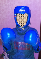 Боксерский шлем Clinch Olimp синий (размер М) #3, Наталья Ч.