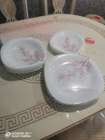 Набор посуды столовой Royal Garden Sakura на 6 персон, 18 предметов (тарелка десертная - 6 шт., тарелка обеденная - 6 шт., суповая тарелка - 6 шт.) #46, Евгения С.