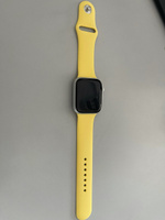 Силиконовый ремешок для умных часов Apple Watch series 1-8 и Эпл Вотч SE Ultra 42-44-45-49 mm / Спортивный ремешок браслет Эппл Вотч (Watch Sport Band), Спелый лимон #53, Дмитрий Ю.